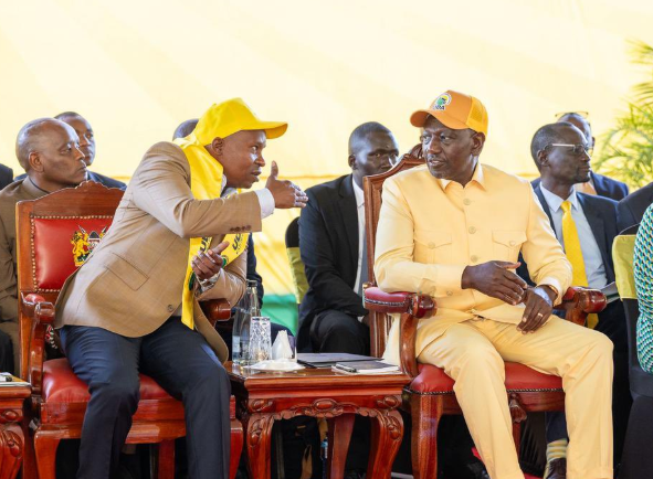 File image of President William Ruto and Deputy President Kithure Kindiki.